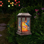 Hummingbird Solar Hanging Lanterns, Metal Yard Decor