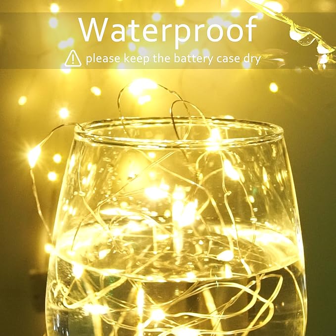 15-Pack Christmas String Lights, 6ft 20 LED Waterproof Twinkle Lights