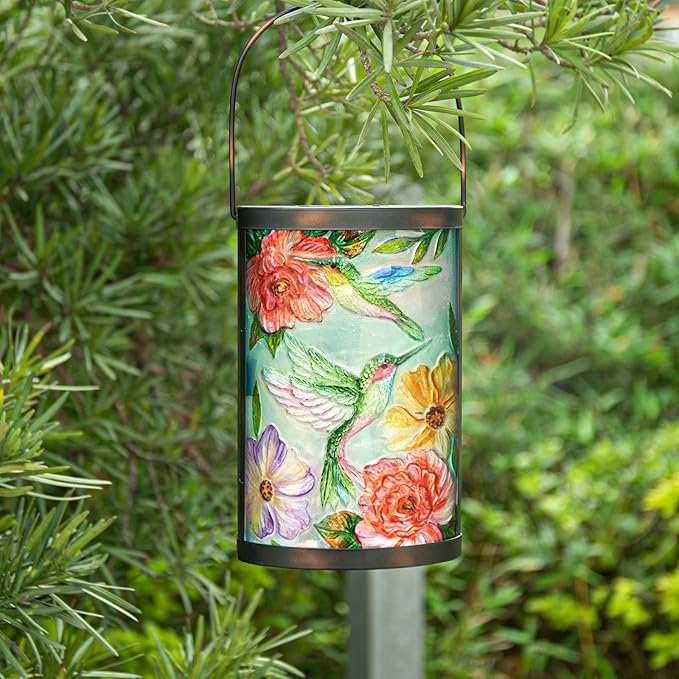 Solar Hummingbird Lanterns, Porch Hanging LED Decor