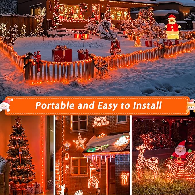 Remote Control Rope Lights, 33ft Color-Changing LED