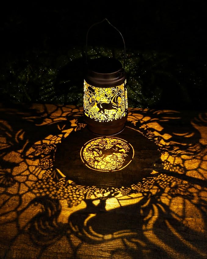 Horse Gifts for Women - Waterproof Outdoor Solar Lantern Decor Hanging Metal Lighting Lights Garden Patio Yard Lawn Pouch Decorations Cool Birthday Gift for Horses Lovers Mom Grandma Friend