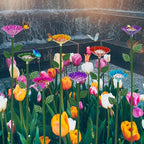 8-Pack Bee Watering Station, Metal Garden Bee Bath