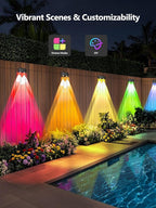 Solar Fence Lights, Waterproof LED