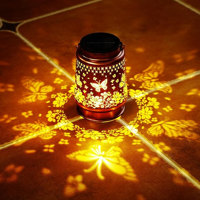 Butterfly Solar Lanterns, Waterproof LED Backyard Lights
