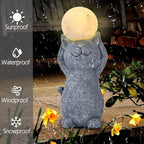 Solar Cat Garden Statue Light, Outdoor Decor