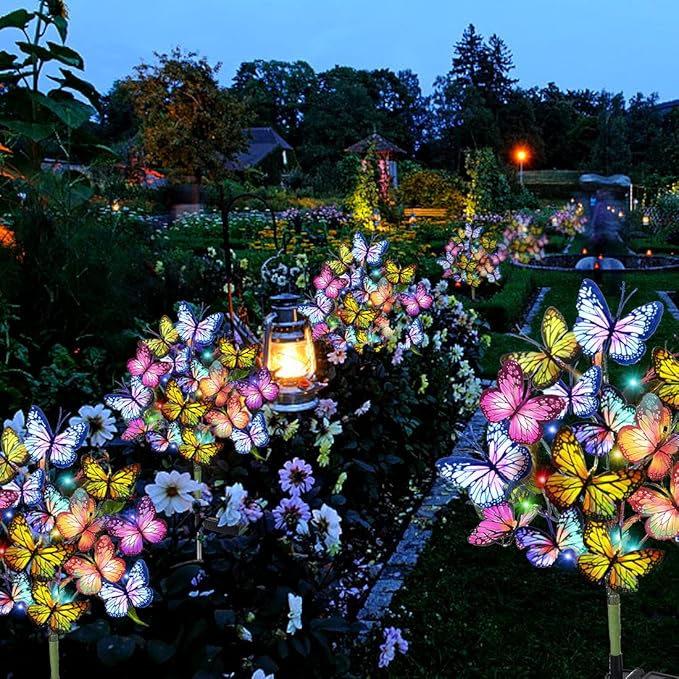 Solar Garden Path Lights 2-Pack, Waterproof