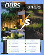 Warm White Solar Pathway Lights 6-Pack, Driveway LED