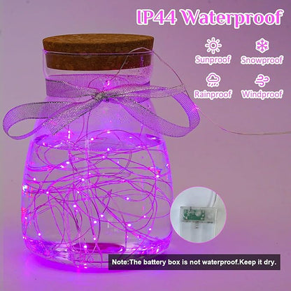 4-Pack Christmas String Lights, 16ft 50 LED Waterproof Twinkle Lights
