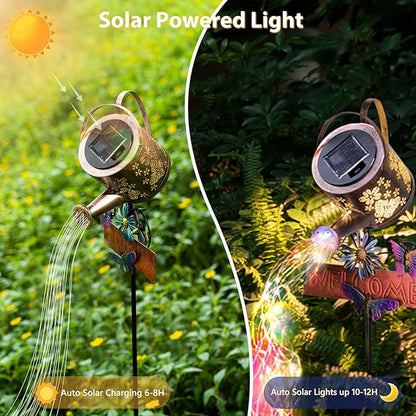 Solar Watering Can Lights, Solar Garden Lights Flower Bed Decor, IP65 Waterproof Outdoor Garden Decor, Garden Gifts for Women Mom Grandma