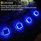 Solar Dock Lights 4-Pack, Waterproof LED