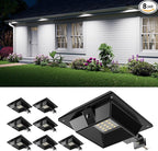 8-Pack Solar Dock Lights, Cool White Waterproof LED