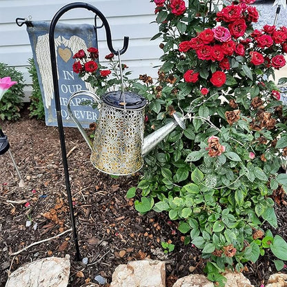 Solar Watering Can Lights,Large Retro Metal Hanging Solar Lights Outdoor Waterproof, Birthday Gifts for Women Mom Grandma Garden Decor Yard Light LED Decoration Outside for Porch Lawn Patio
