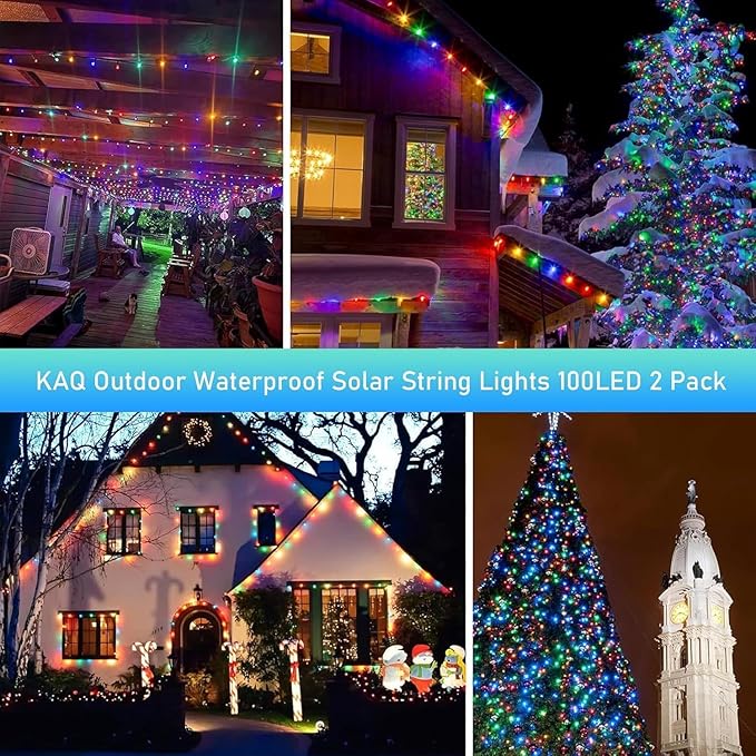 Christmas Fairy Lights 2-Pack, 66ft 200 LED Battery Twinkle Lights
