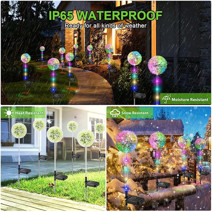 6-Pack Solar Landscape Lights for Yard