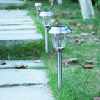 Silver Solar Pathway Lights, Garden LED