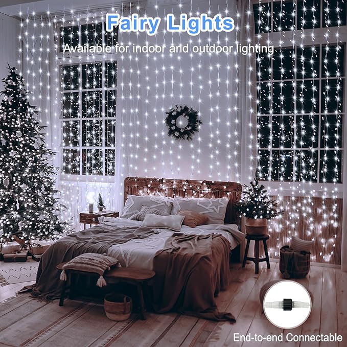 20ft Cool White String Lights for Patio, Waterproof LED