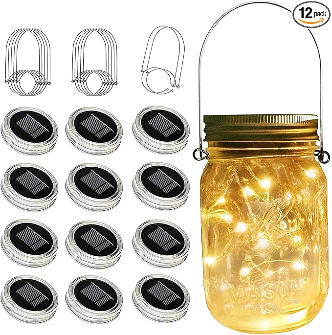 12-Pack LED Patio String Lights, Waterproof Outdoor