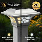 Upgraded Solar Post Cap Lights for Patio, LED