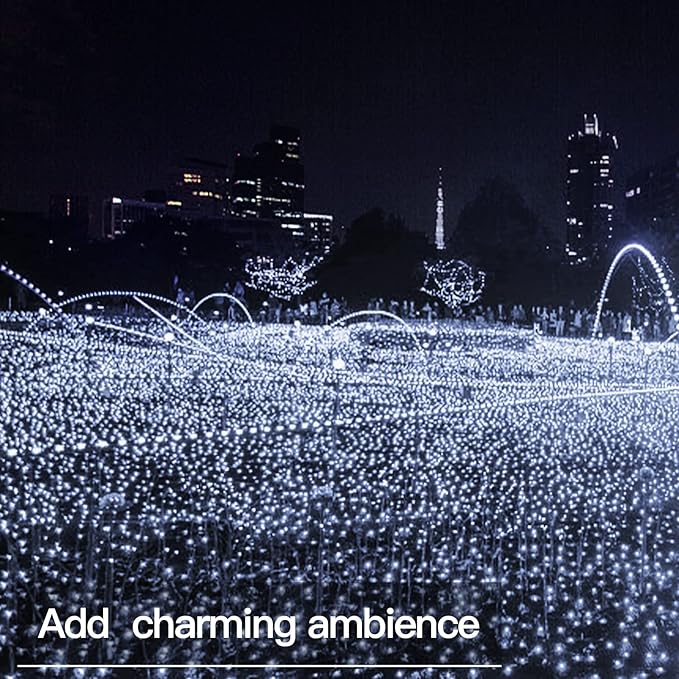 200 LED Christmas Twinkle Lights, 66ft Waterproof for Backyard