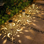 6-Pack Copper Solar Path Lights, Outdoor Walkway LED