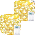 Christmas Patio String Lights 2-Pack, 20ft 60 LED Waterproof