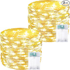 Christmas Patio String Lights 2-Pack, 20ft 60 LED Waterproof