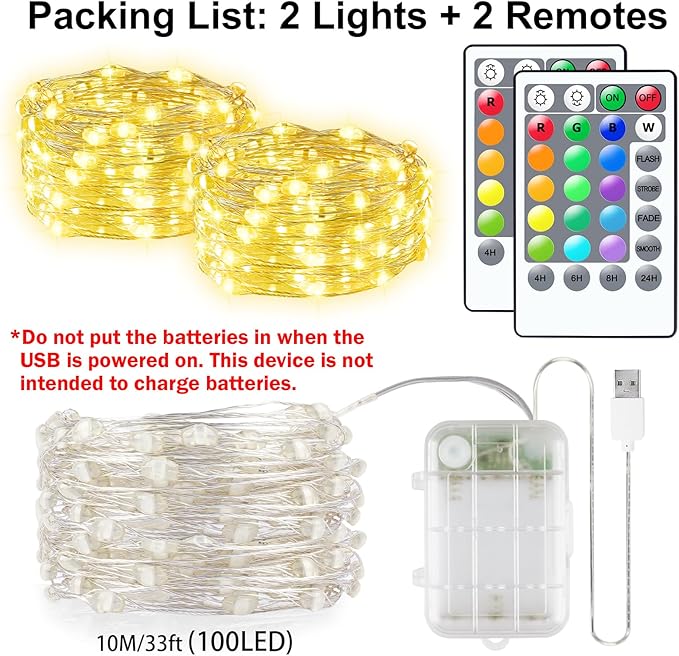 66ft RGB Outdoor Edison String Lights, Weatherproof