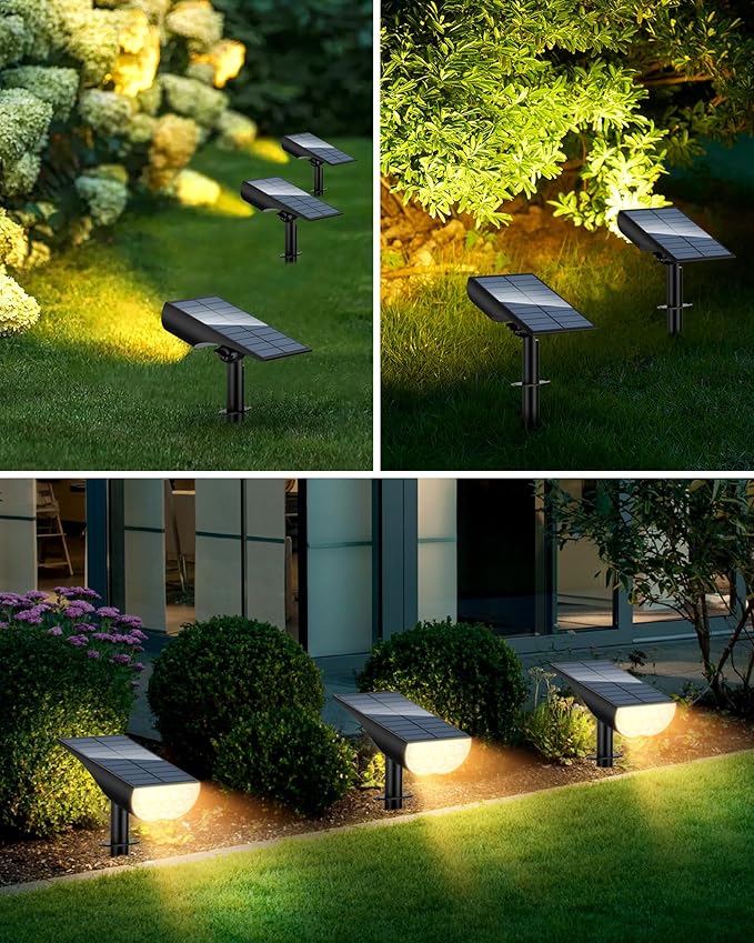 2-Pack Solar Spotlights, Waterproof Wall LED