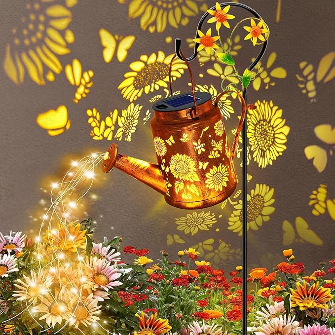 Sunflower Solar Lanterns, Waterproof LED Outdoor Lights