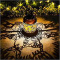 Gnome Solar Lantern Set, Metal Yard Lighting