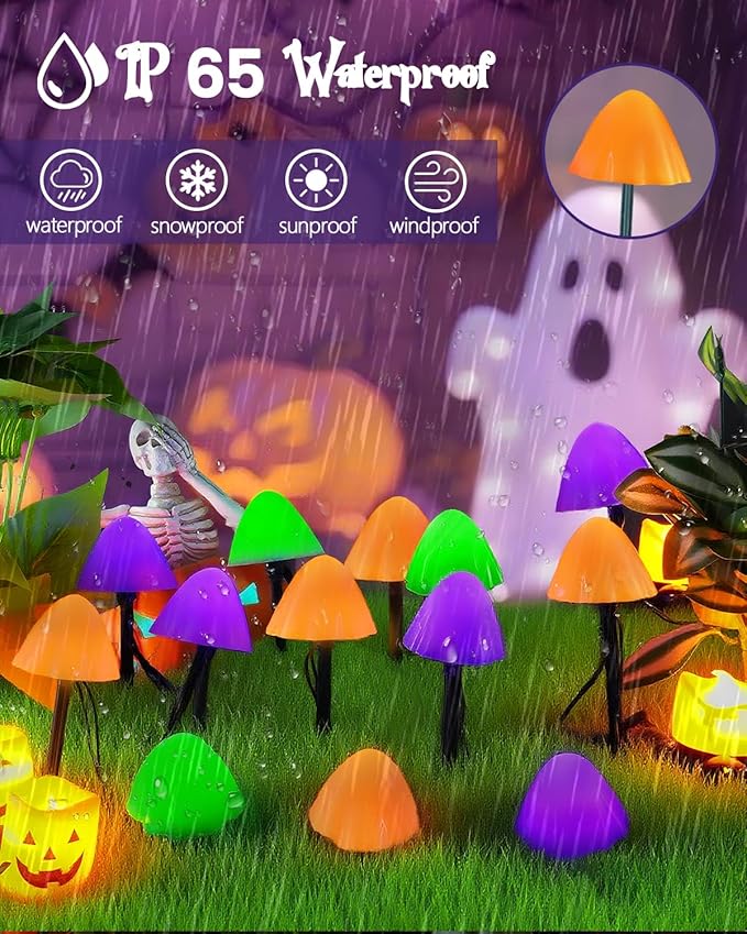 Halloween String Lights, 55ft 32 LED Timer