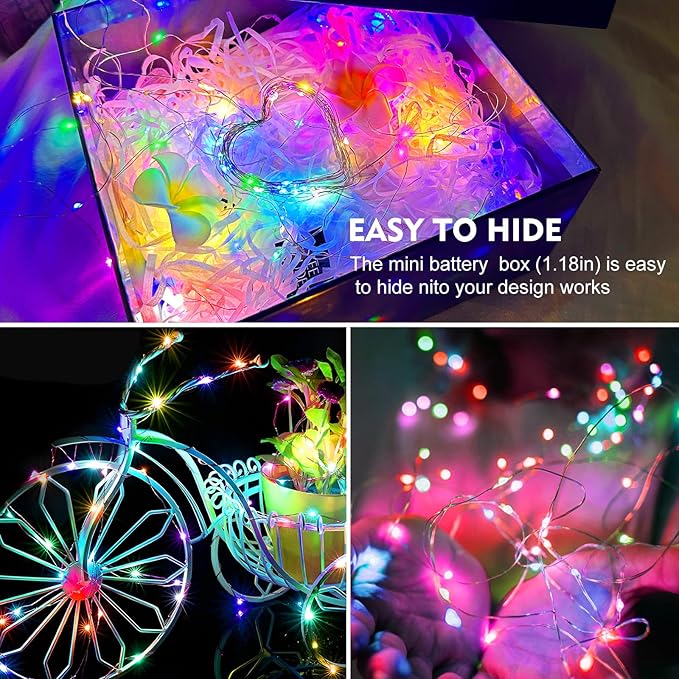 24-Pack 20 LED Christmas Twinkle Lights, Waterproof for Porch