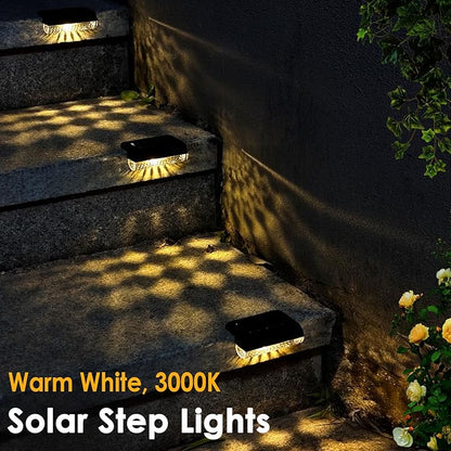 Mancra Solar Step Lights Outdoor, Solar Deck Lights Waterproof Outdoor Lighting for Patio Fence Stairs Post Railing Yard and Garden (Warm White, 24 Pack)