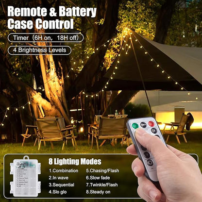 21ft Christmas LED String Lights, Waterproof Timer Lights