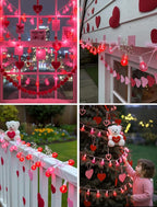 Outdoor String Lights, 25ft Red Waterproof LED