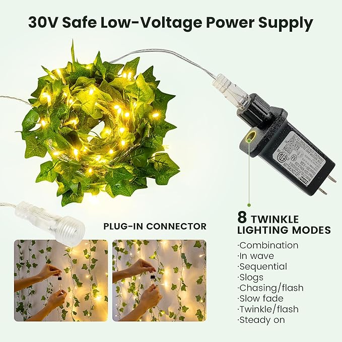 23ft LED Patio String Lights, Waterproof Outdoor