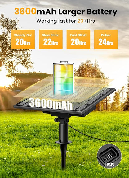 Brightown 75ft Solar String Lights, 36 Shatterproof LED Bulbs with Remote Control, Outdoor Patio & Cafe Lights