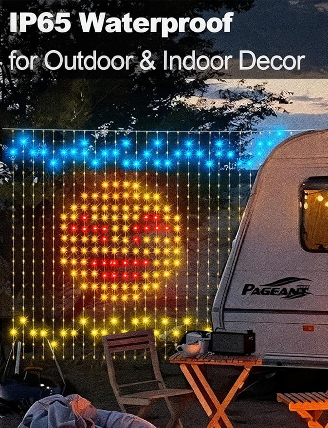 RGB Patio String Lights, 6ft Weatherproof LED