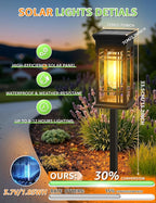 4-Pack Solar Pathway Lights, Waterproof LED Driveway Lights