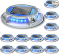 12-Pack Solar Fence Lights, White Waterproof LED