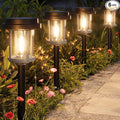Black Solar Pathway Lights, Yard LED