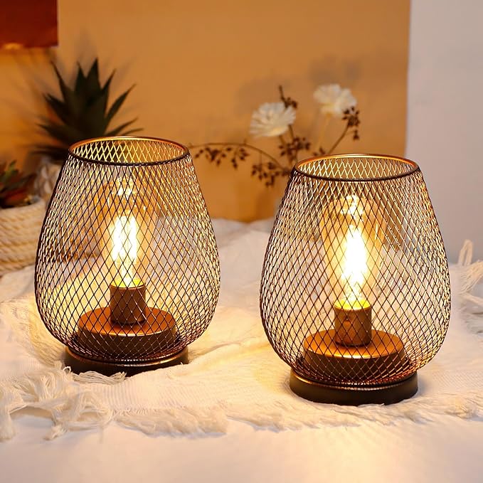 Garden Solar Outdoor Lanterns, Rustic Waterproof LED