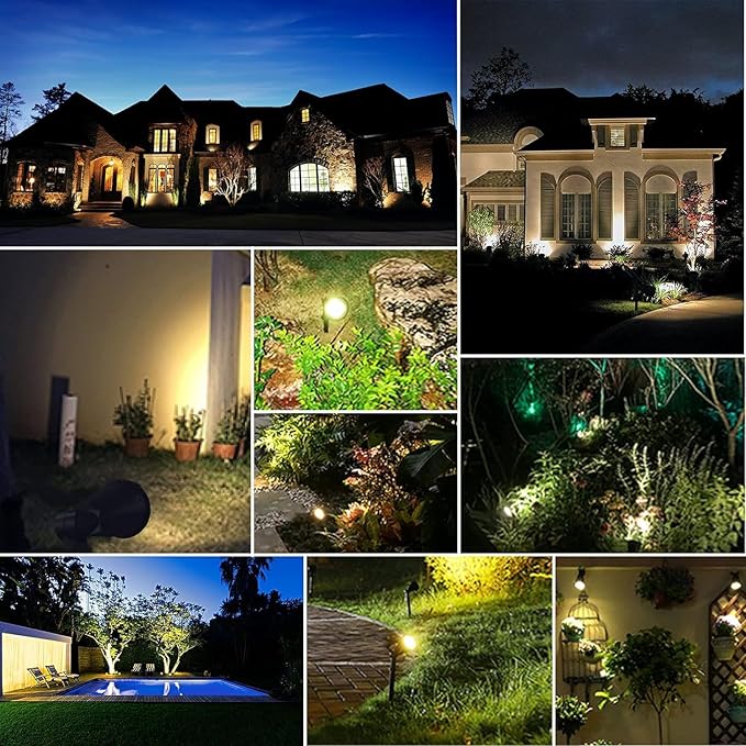 2-Pack Solar Spotlights, Waterproof Garden LED