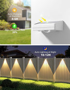 12-Pack Solar Yard Lights, White LED