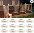 12-Pack Solar Post Cap Lights, Warm White Waterproof
