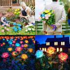 Flower Solar Lawn Figurine Light, Waterproof