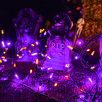 2-Pack 100 LED Halloween Twinkle Lights, 32ft Waterproof for Porch