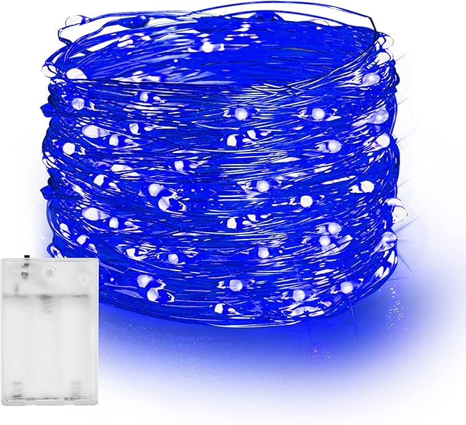 60 LED Christmas Twinkle Lights, 20ft Waterproof for Patio