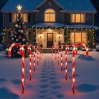 Solar Yard Path Lights 12-Pack, Waterproof