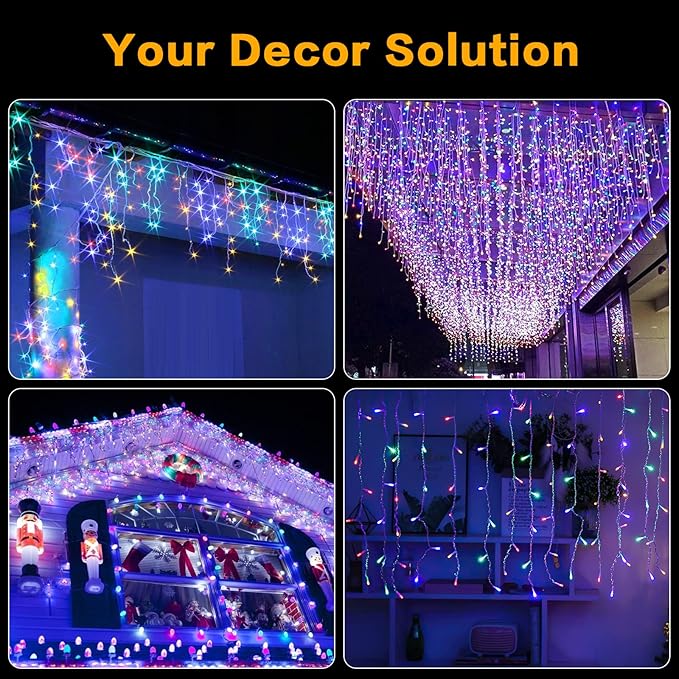 Christmas String Lights, 33ft 400 LED Waterproof Twinkle Lights